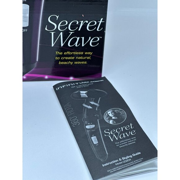 Conair CD204 Infiniti Pro by Secret Wave 360° Rotation Purple Styler Used In Box - Picture 7 of 7